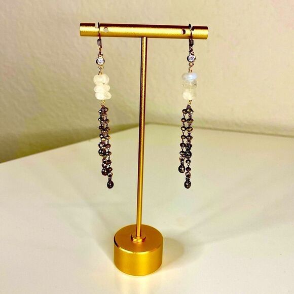 Cotton Island Jewelry - Diamond & Stone Drop Earrings